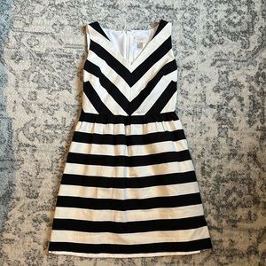 Loft Black & White Striped Dress